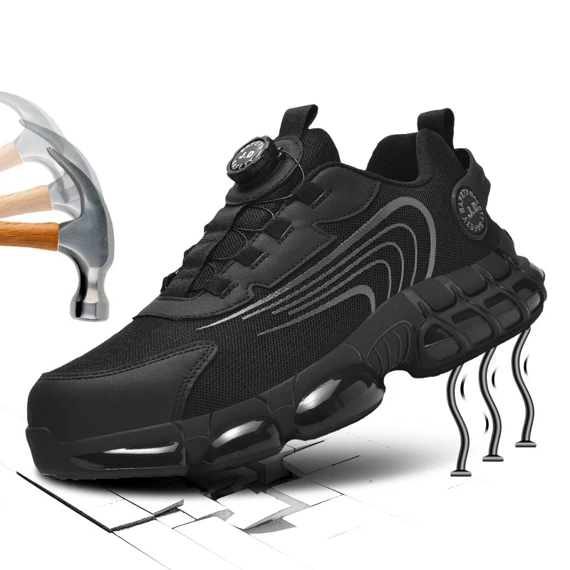 Men's Military Tactical Boots Army Boots Men Side Zipper Military Boots Men Anti-Slip Ankle Boots Work Safety Shoes Hiking Shoe