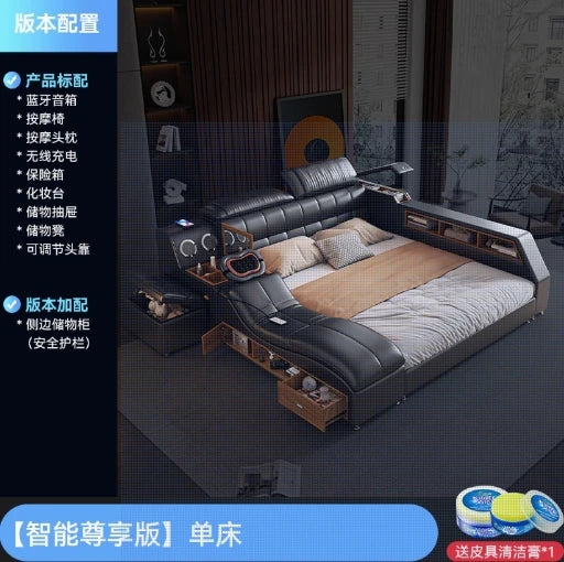 multifunctional queen size Double bed Massage smart Double bed cosy smart frames headboard slaapkamer meubels bedroom furniture