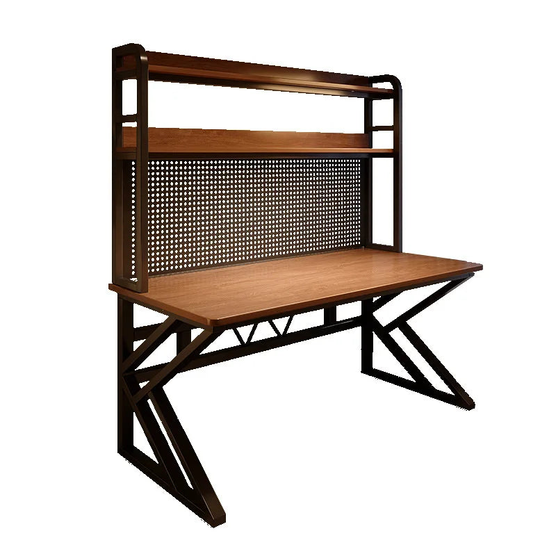 Ergonomic Gaming Desk with Built-in Bookshelf, Cable Management System | Compact Computer Desk for Small Spaces, Bedroom, Home