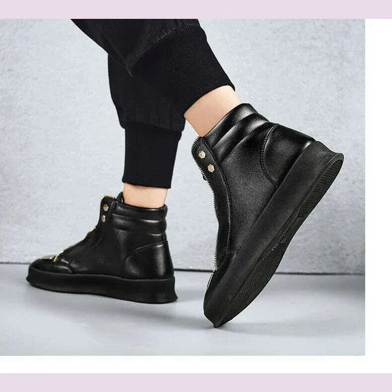 Red Snakeskin High Top Sneakers Men Brand Luxury Designer Shoes Fashion Party Club Hip Hop Streetwear Shoes Men Casual Sneakers