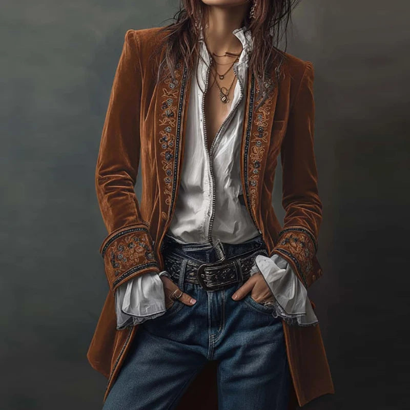 New V Neck Patchwork Elegant Chic Jackets, Women Spring Autumn Long Sleeve Fashion Coat, Casual Simple Ladies Cardigan Outerwear