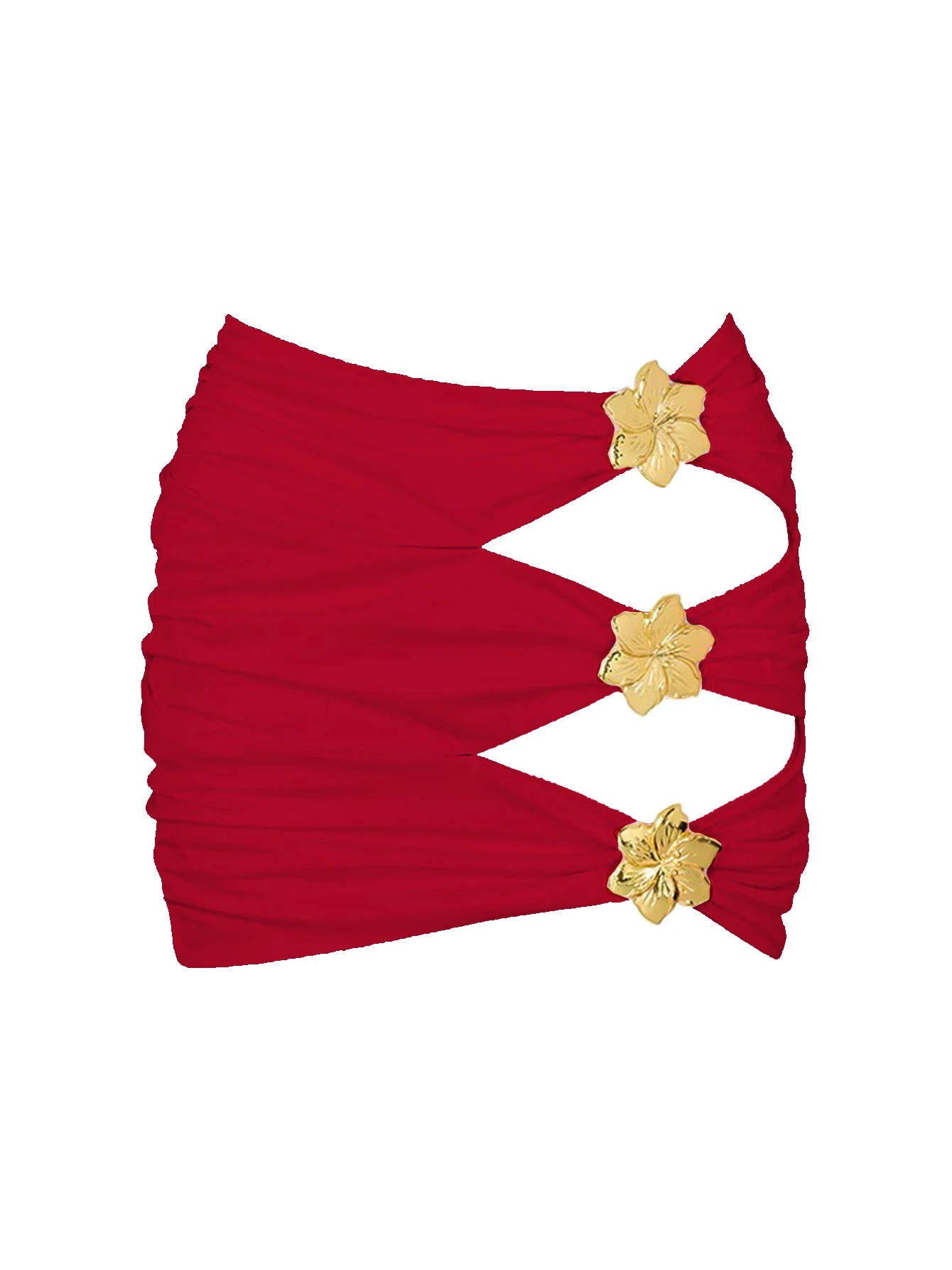 2025 Hot Sale Flower Women One Piece Swimsuit With Skirt Sexy Cut Out Swimwear Mujer Monikini Bathing Suit Lady Beach Suit