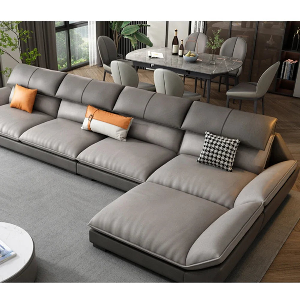 z Modern Home Decoration Microfiber Fabric Furniture Modern Luxury L-Shaped Sofa Living Room Combination Sofa | Kimlud...