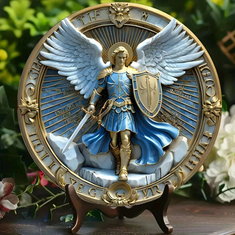 1PCS Home Decor Wooden Disc Angel Sub Series Holy Angel Redemption Bedroom Wall Decorations Photo Props Decoration