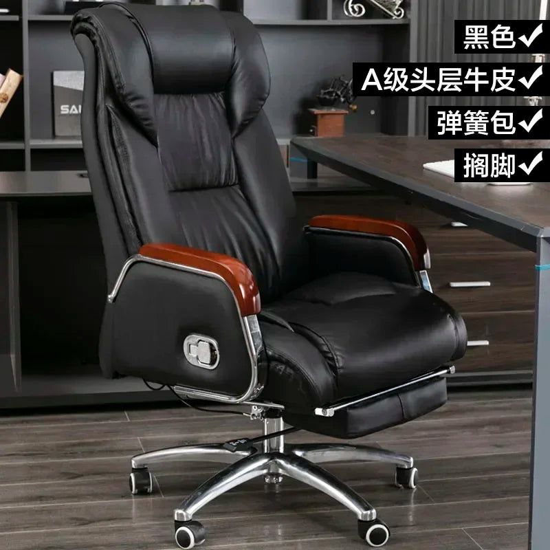 Retro Executive Leather Chair Armchairs Editor Choises Fashion Aluminium Office Chair Working Relax Silla Escritorio |...