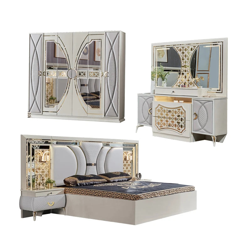 A Modern Leather Smart Bed with Massage Multi Function Bedroom Furniture Wooden Single Bed with Drawer