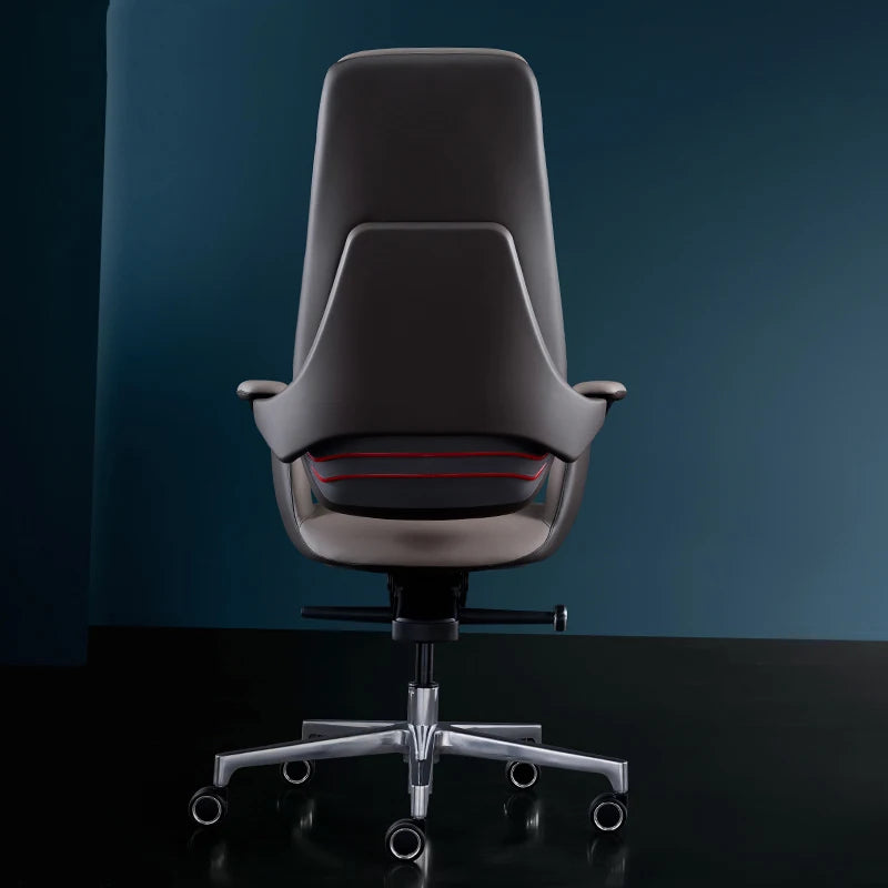 Wendy Italian Minimalist Chair Leather Boss Study Computer Office Comfortable Chair President Swivel Cowhide Chaisse Furniture - Kimlud
