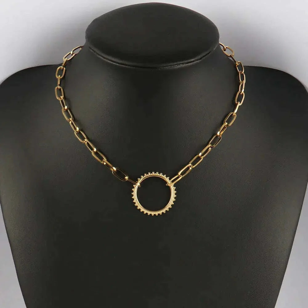 316L Stainless Steel Necklace For Women Choker Necklace Heart Clavicle Chain Necklaces Charm Heart Pendant Necklace Jewelry Gift