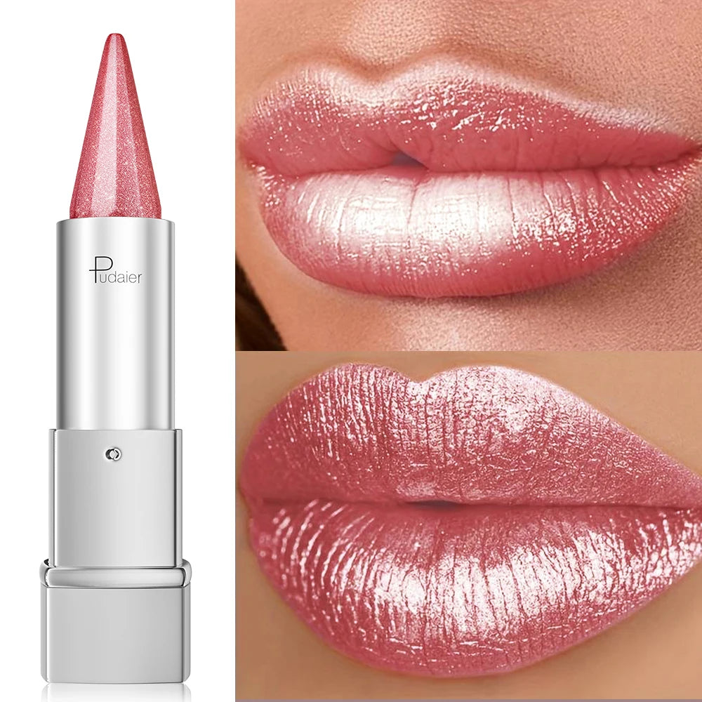 Pearlescent, Sparkle, lipstick forWomen, Lightness, Lipstick WaterproofLong, lipstick 24 Hours Long Lasting.Colorfast, lipstick