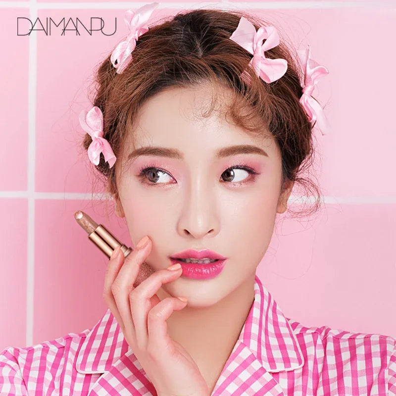 Diamond Temperature Color Changing Glitter Lipsticks Waterproof Longlasting Moisturizing Velvet Matte Lip Tint Sexy Lips...