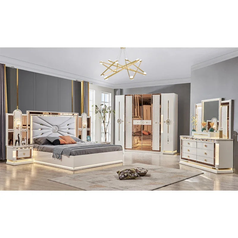 A European Style King Size Beds Carved Royal French Italian Elegant Luxury Bedroom Furniture Mdf Wood Bedroom Sets