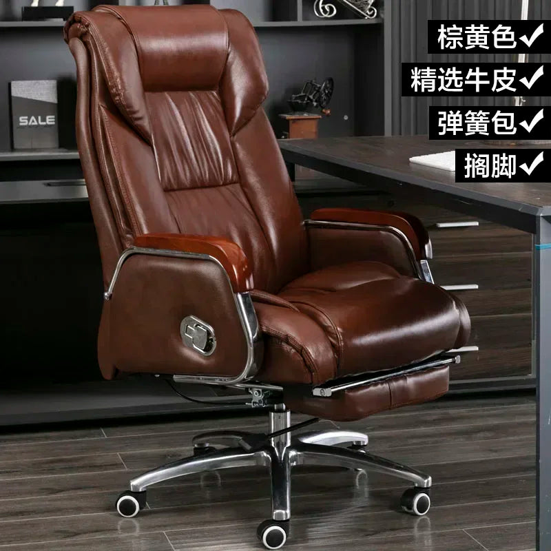 Retro Executive Leather Chair Armchairs Editor Choises Fashion Aluminium Office Chair Working Relax Silla Escritorio |...