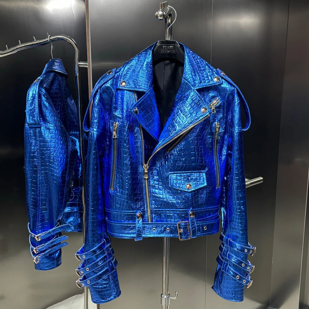 2025 Spring Belt Leather Jacket Women Real Sheepskin Coat Warm Autumn Women Lambskin Cloth