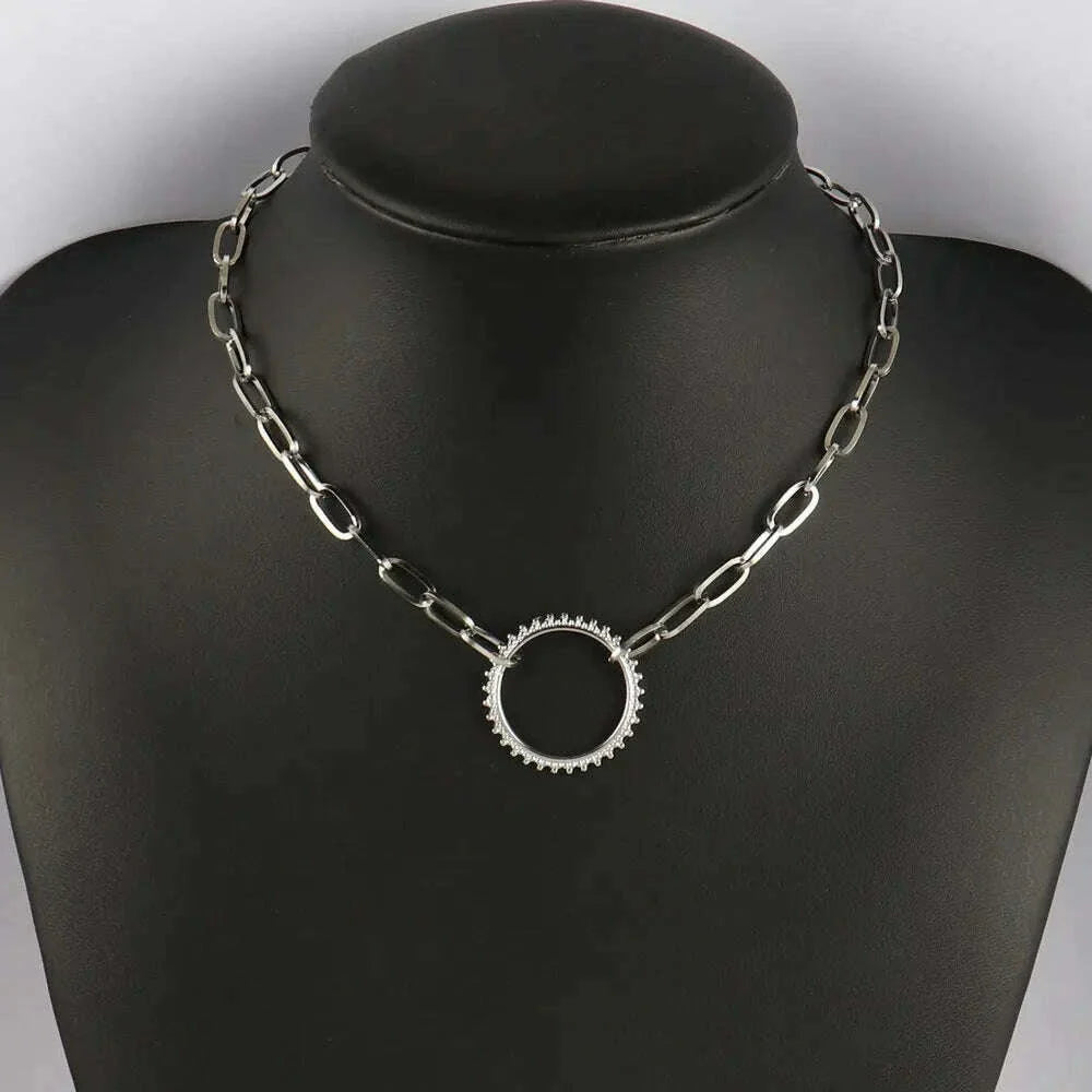 316L Stainless Steel Necklace For Women Choker Necklace Heart Clavicle Chain Necklaces Charm Heart Pendant Necklace Jewelry Gift