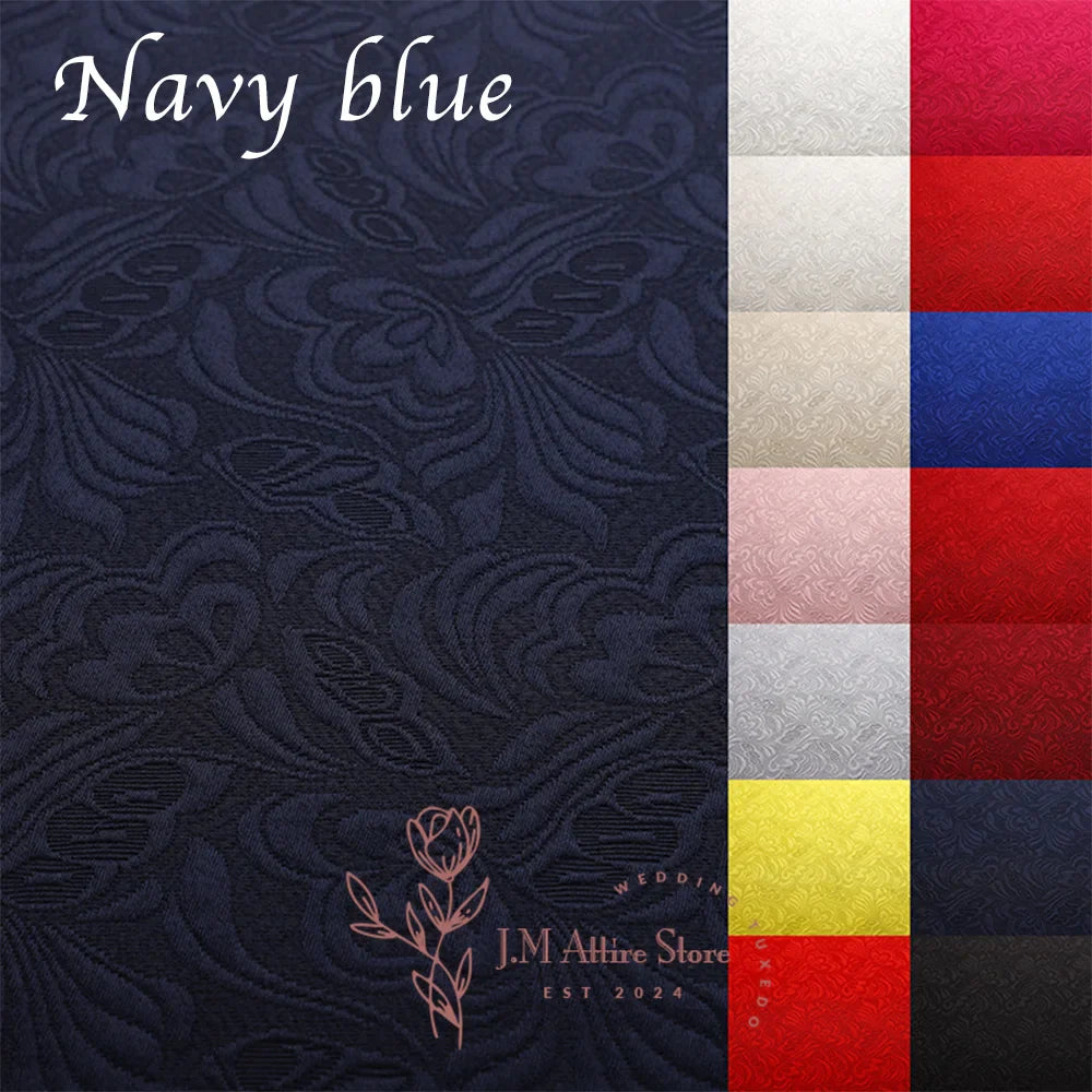 Formal Men's Suits 2 Pieces Blazer Pants Black Jacquard Set for Wedding Dinner Dating Ceremony Banquet Luxury Custom Tuxedo 