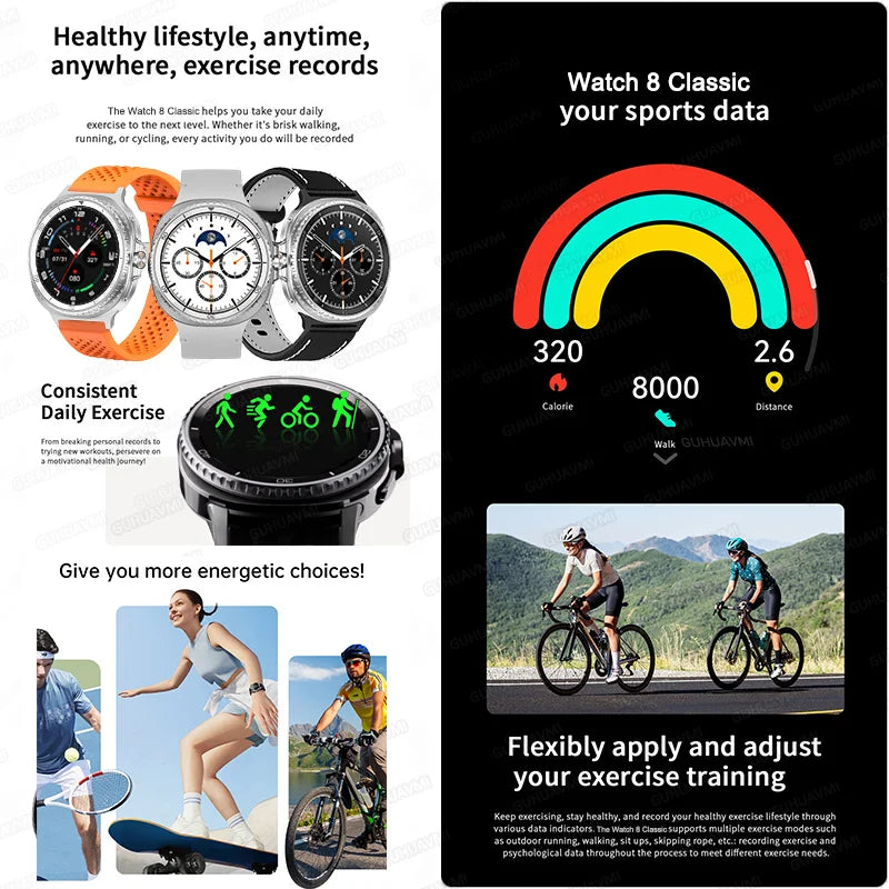 Watch 8 Ultra Classic GPS SmartWatch Compass NFC Men AMOLED Call Chat GPT Watches 3ATM Waterproof Sports Fitness Ms. Smartwatch