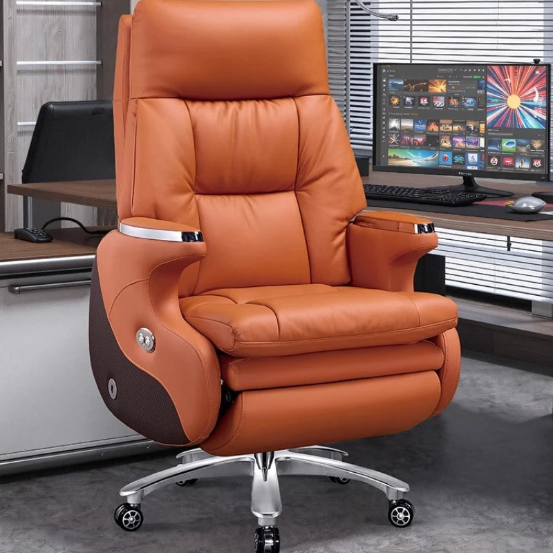 /Modern Office Chair Electric Massage Luxury Ergonomic Executive Footrest Boss Chair Comfortable Sillas De Oficina Furniture - Kimlud