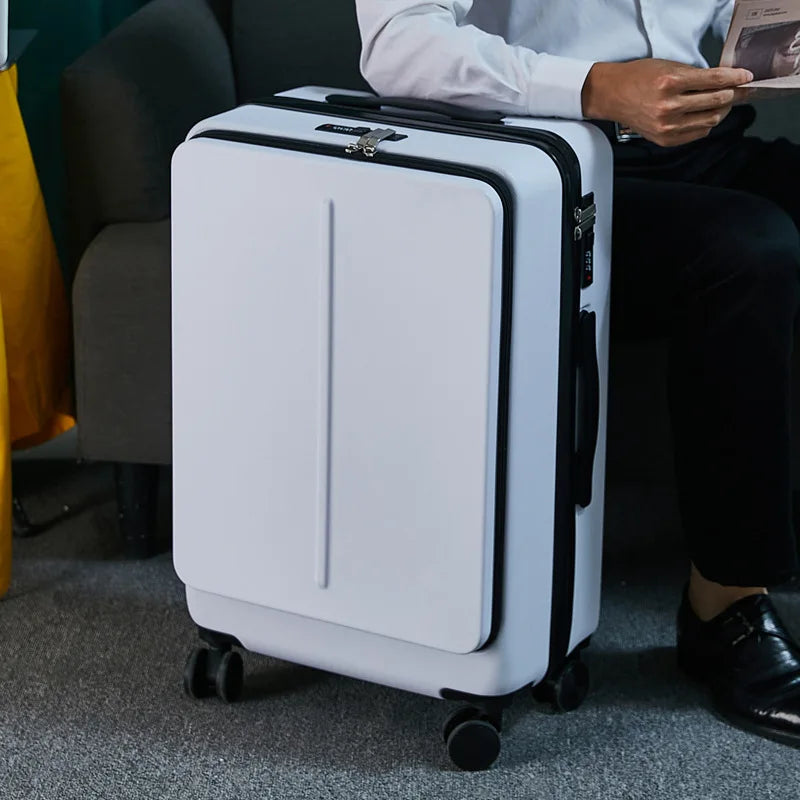 New Designer 20"24"inch Business Travel Suitcase Rolling Luggage with Laptop Bag Universal Wheel Trolley PC Box Trolley Luggage