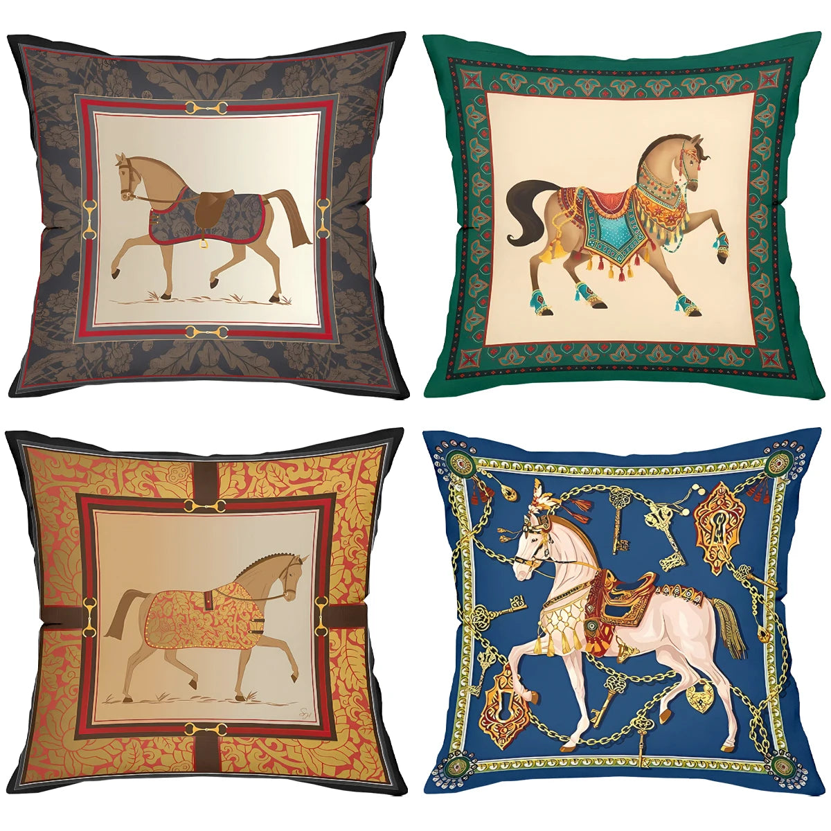 Stylish Horse Patterned Cushion Covers For Home Decor Polyester pillowcase, sofa decorative cushion cov Headboard Pillow...