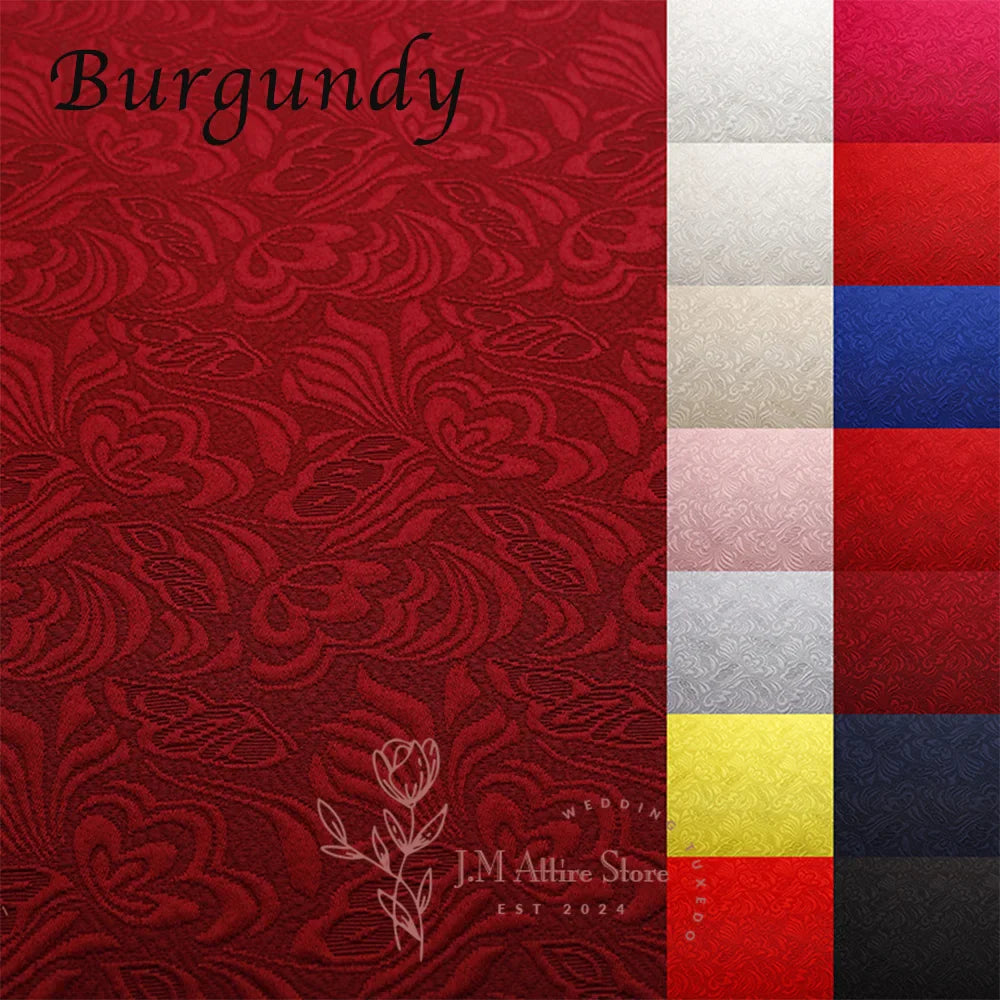 Formal Men's Suits 2 Pieces Blazer Pants Black Jacquard Set for Wedding Dinner Dating Ceremony Banquet Luxury Custom Tuxedo 