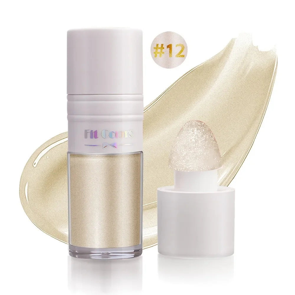 14 Colors Matte Liquid Blush Contour Highlighter Waterproof Long Lasting Sponge Brush Head High Pigment Blusher Brighten Bronzer