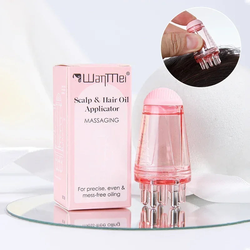 1/2pcs Hair Dye Tool Set Pink 6.09oz Hair Oil Applicator Bottle and1ml Dil Hair Growth Solid Hair Comb Salon...