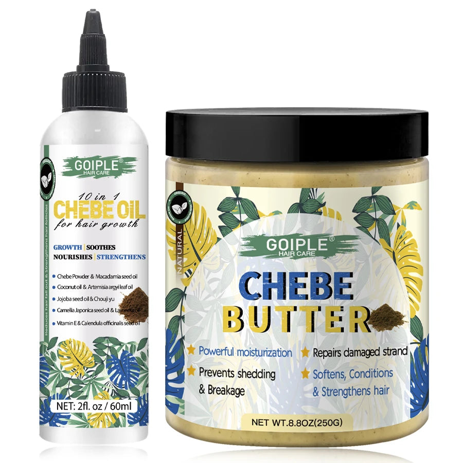 8.8oz African Chebe Butter for Growth Moisturizing Repair Damaged Hair Mask Anti Loss Serum Regrowth Treatment Essence Oil Care