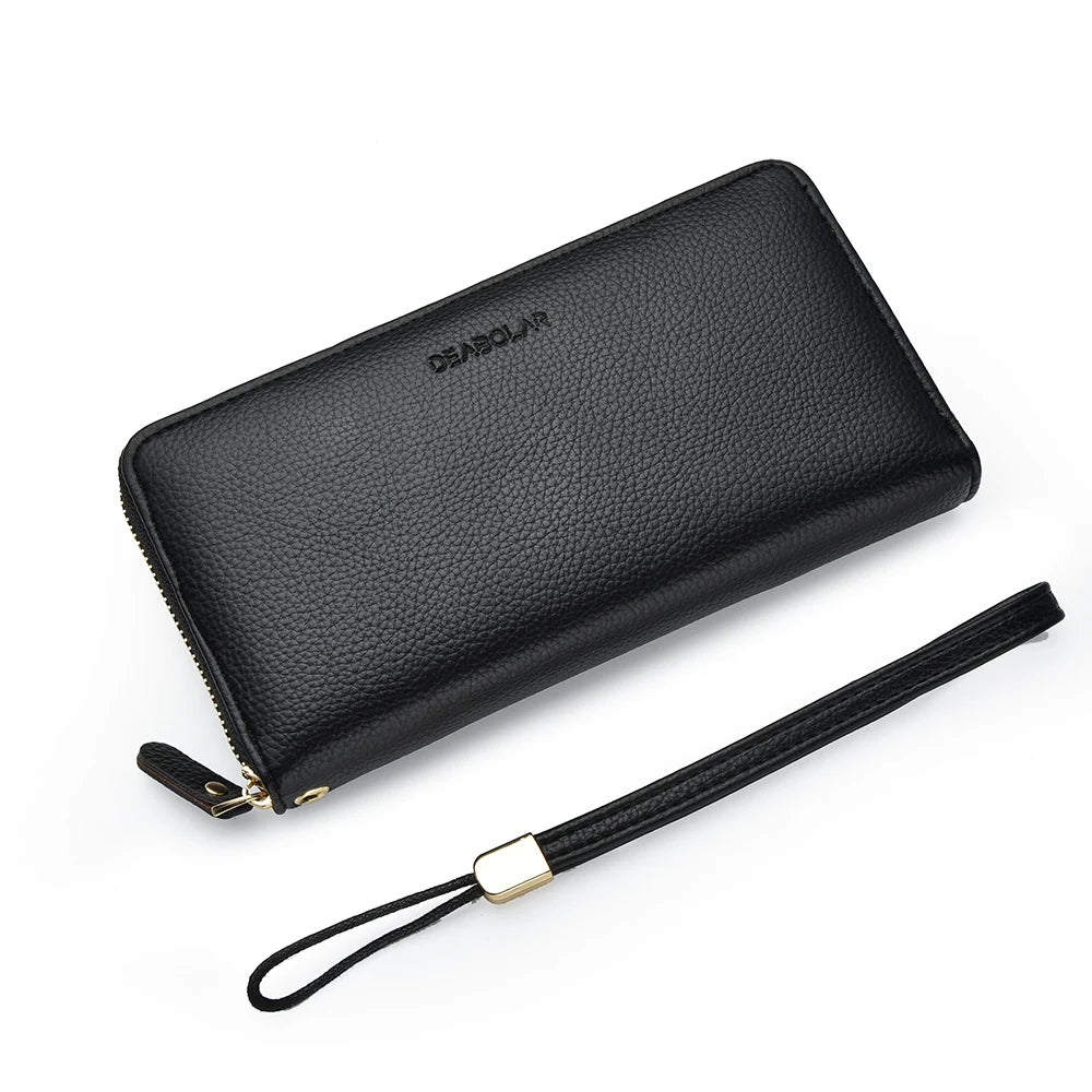 Men Wallets Long Style High Quality Card Holder Male Purse Zipper Large Capacity Brand PU Leather Wallet For Men