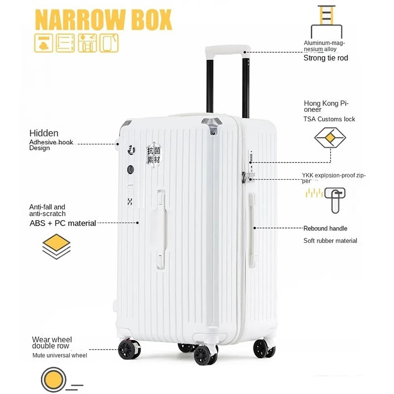 Suitcase 30" Large Capacity Luggage Men and Women Universal Five-wheeled Password Trolley Case Student Travel Luggage carrier