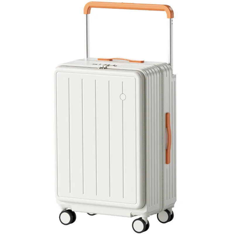 Front Opening Multi-Functional Suitcase Business Wide Trolley Luggage ABS+PC Large-capacity Password Box Travel Trolley Case