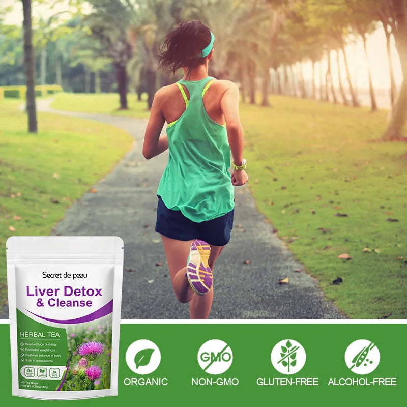30 Tea Bags Liver,Kidney and Pancrea Herbal Compound Detox & Cleanse Herbal Milk Thistle Tea