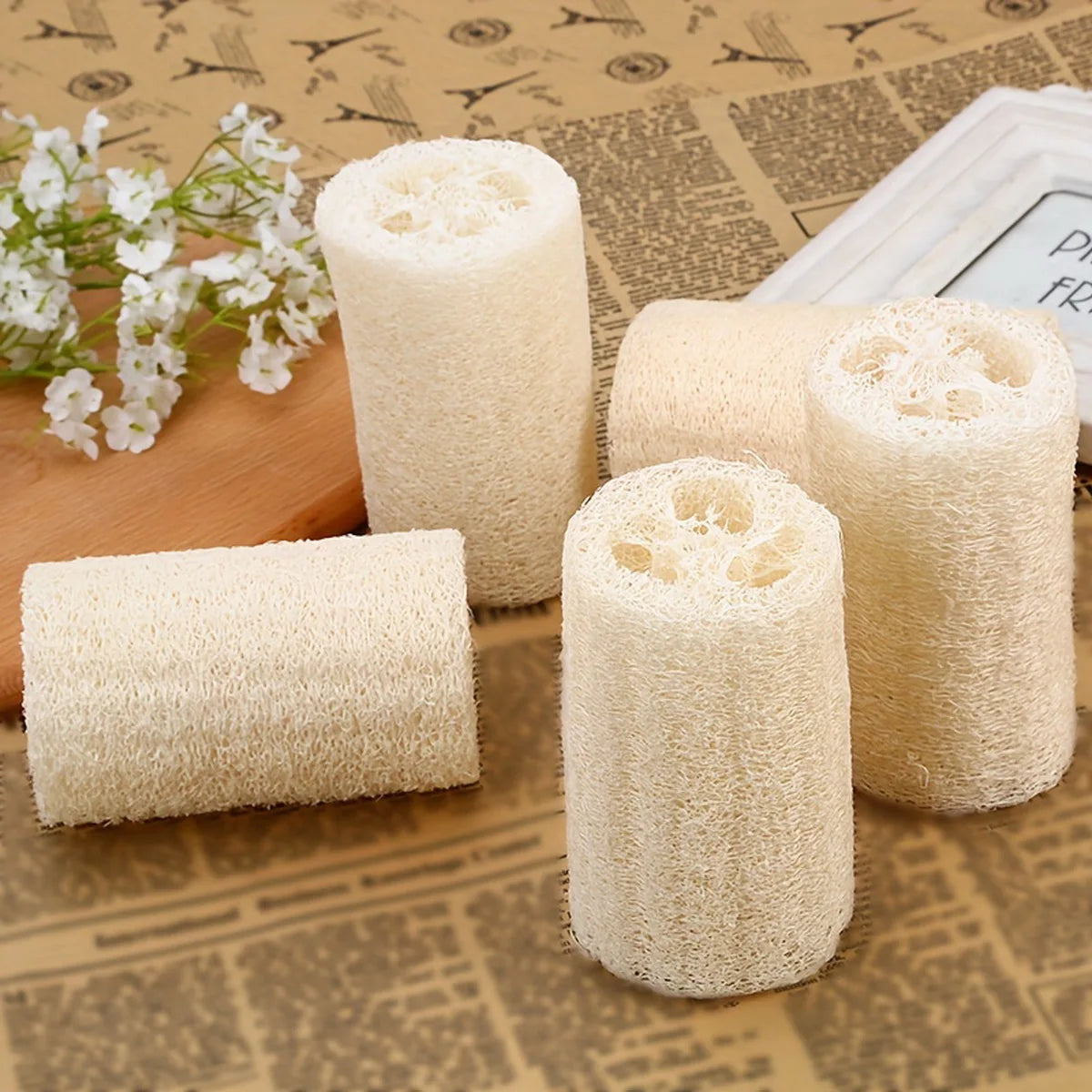 Natural Loofah Dishwashing Cloth, Loofah Sponge Scrubber, Loofah Sponge Scrubber, Scouring Pad, Loofah Brush Pot Brush