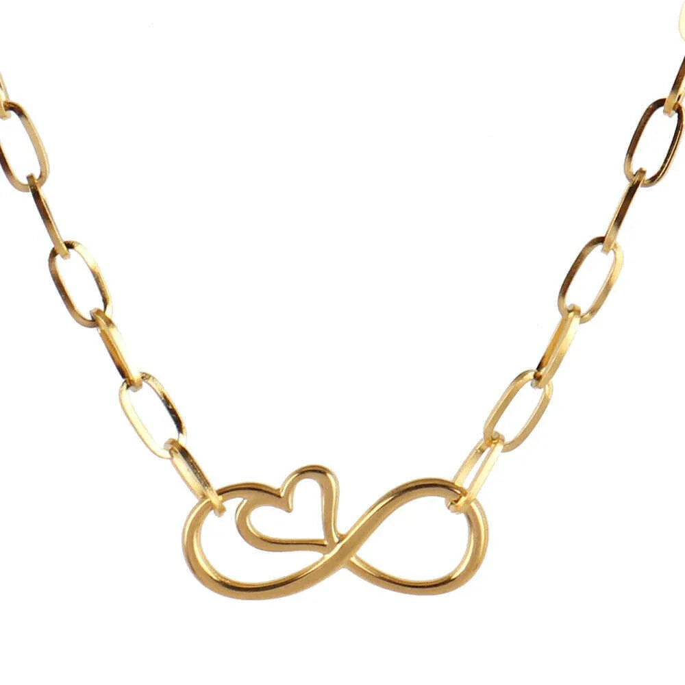 316L Stainless Steel Necklace For Women Choker Necklace Heart Clavicle Chain Necklaces Charm Heart Pendant Necklace Jewelry Gift