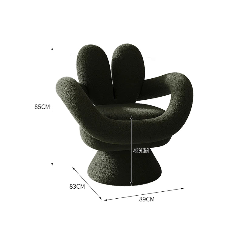 Luxury Design Balcony Living Room Chair Swivel Single Relaxing Sofa Chair Backrest Dresser Vanity Nordic Armchairs Living Chairs - Kimlud