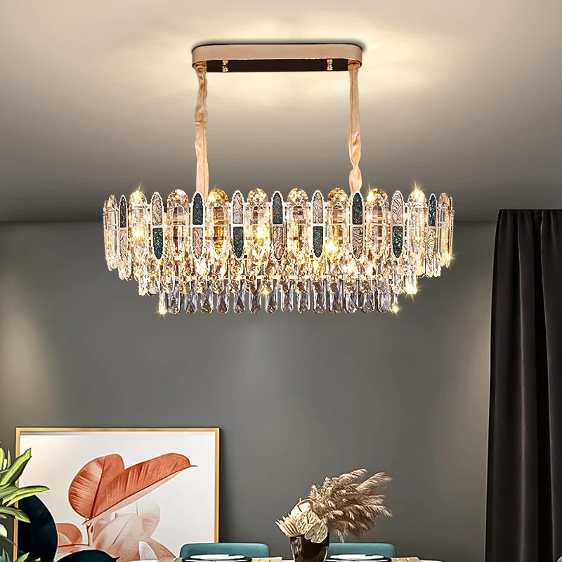 Ceiling for Dining Room Modern Led Crystal Chandelier Ceiling Hanging Lamp for Living Room Villa Loft Pendant Lighting |...