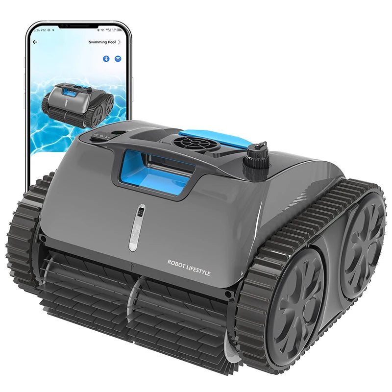 Robot Vacuum Cleaner for Pool C1PRO Rechargeable Wireless Swimming Pools Cleaner Automatic Walls and Background Cleaning 150Mins