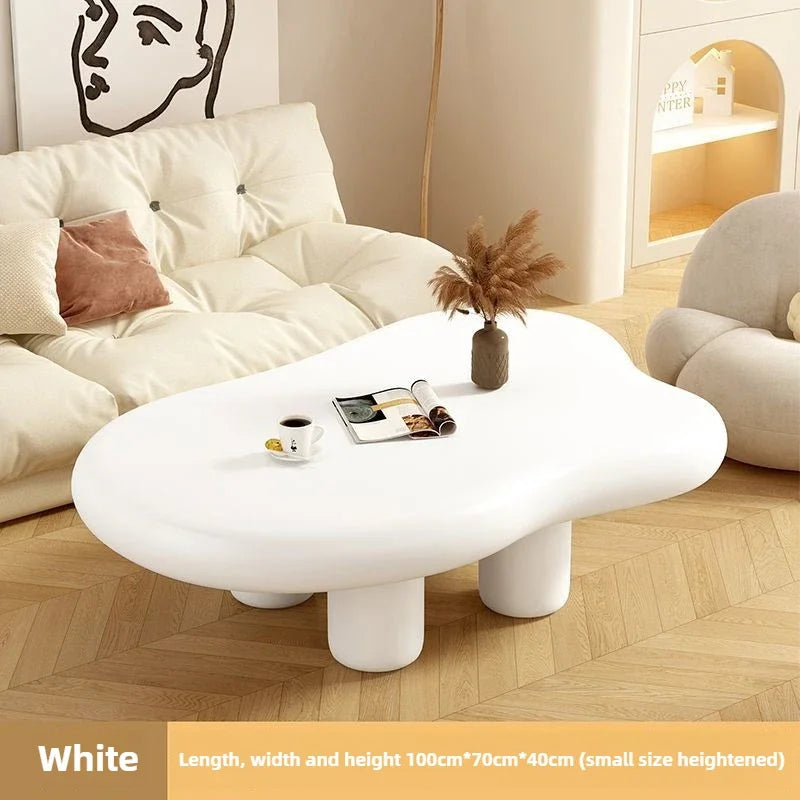 Cream Simple Modern Tea Coffee Table Clouds Tea Table House Lonely Wind Nordic Home Living Room Small Apartment Shaped Furniture - Kimlud