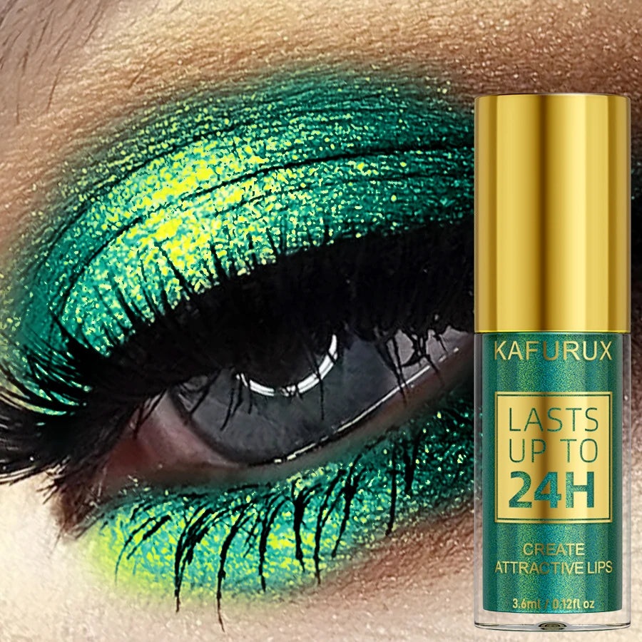 3 Colors Smoky Green Eyeshadow&Lipstick Pencil Stick Waterproof Pearlescent Metallic Glitter for Eye or Lip Makeup Tool Gifts