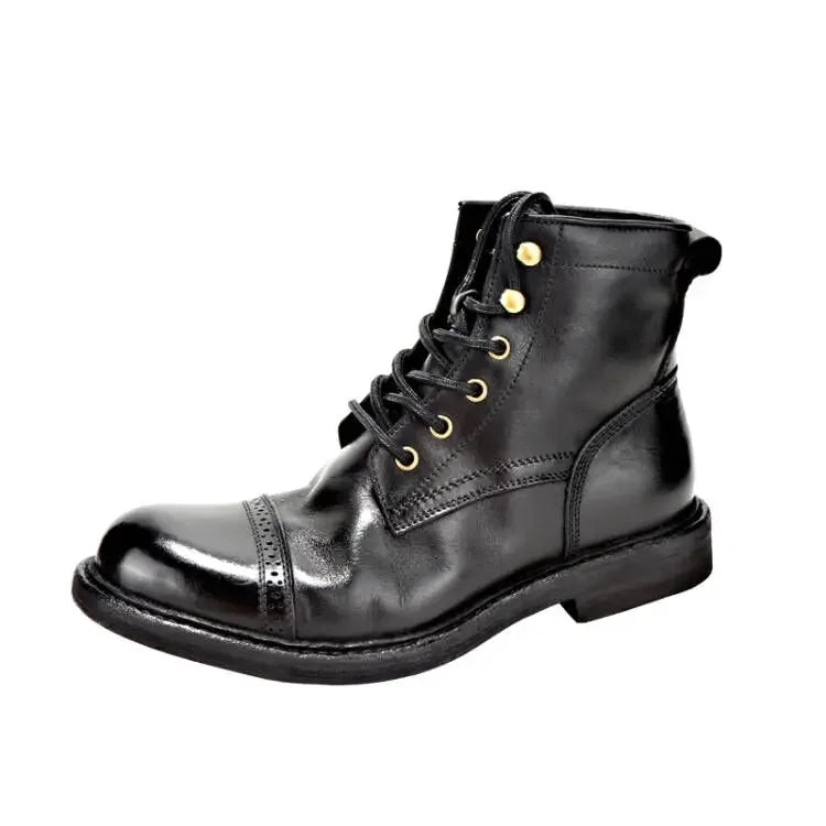 High End Handmade Goodyear-Retro Washed Men's Boots Casual Workwear Launched