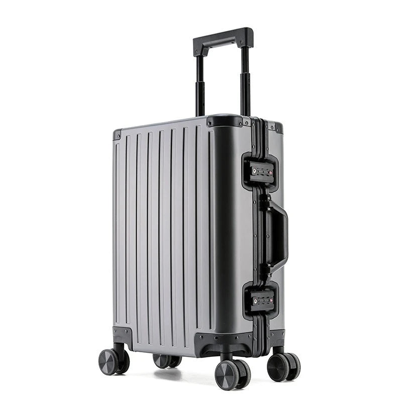 2024 New Large Capacity Durable Luggage Magnalium Aluminum Alloy Men Man Women Carry-On Boarding Travel 20/24/26/28