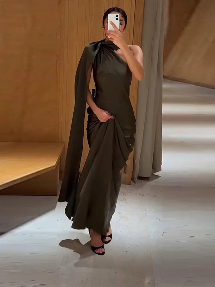 Sexy Strapless Ribbon Long Dresses Women Fashion Solid Sleeveless High Waist Slim Maxi Robes Female Chic Evening Party Dress - Kimlud