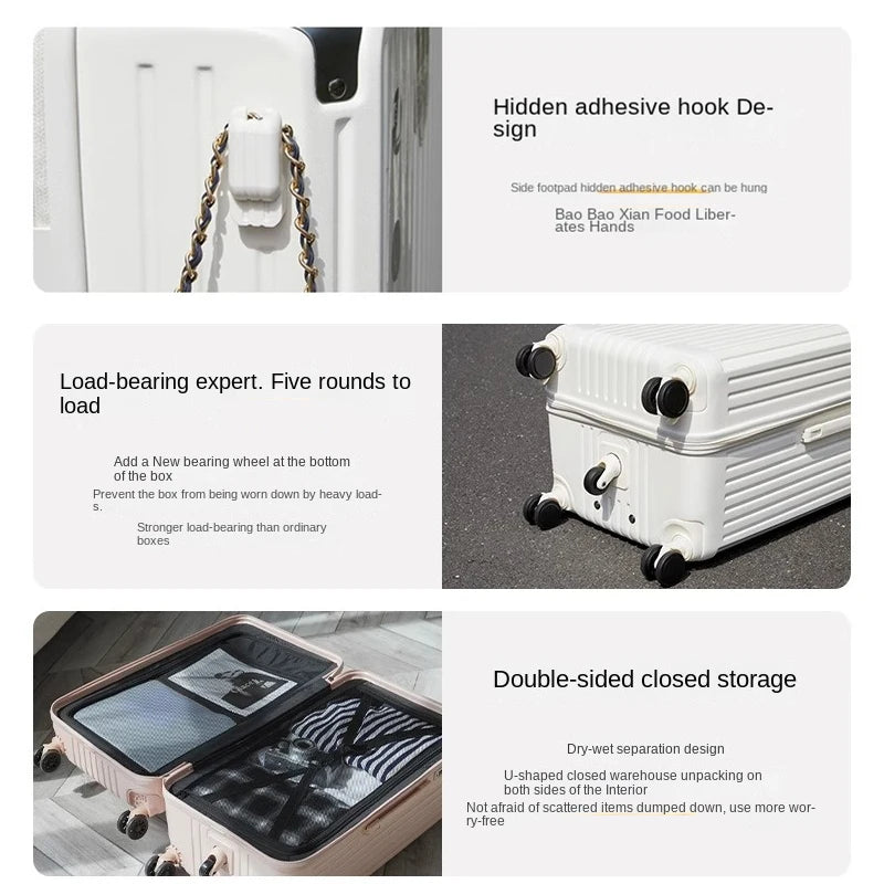 Suitcase 30" Large Capacity Luggage Men and Women Universal Five-wheeled Password Trolley Case Student Travel Luggage carrier