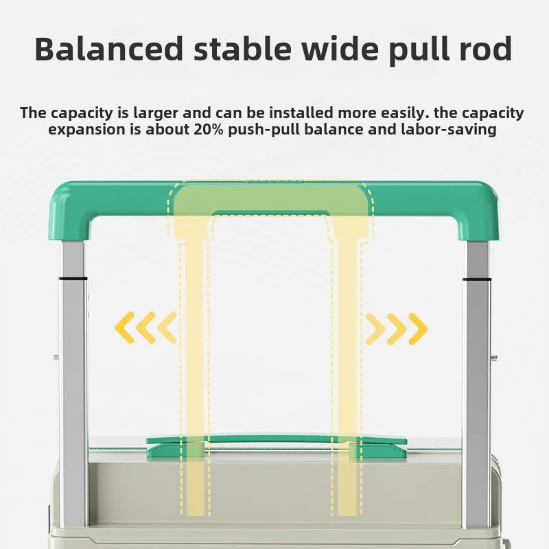 Luggage Sets English Multifunctional Wide Tie Rod Suitcase 20 Inches Fashionable and Lightweight Universal Wheel Suitcase