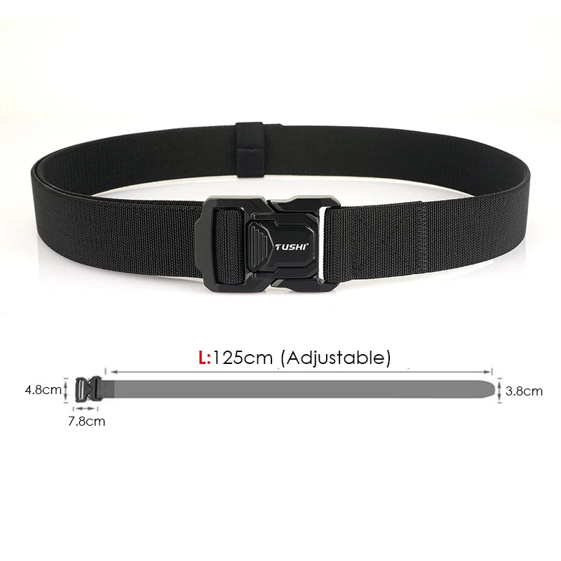 VATLTY 2023 Elastic Belt for Men Aluminum Alloy Quick Release Buckle Unisex Hiking Belt Military Tactical Belt Stretch Girdle