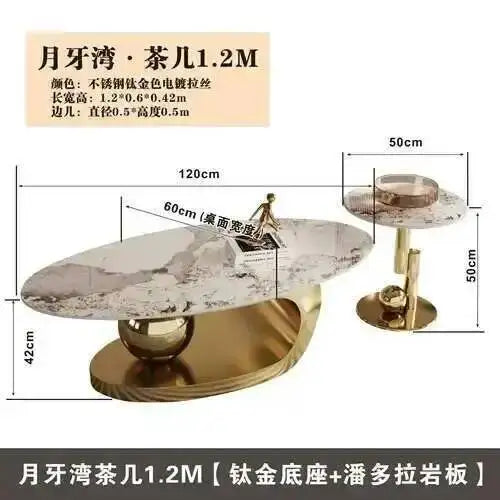 Nordic Living Room Coffee Tables Modern Design Decor Oval Coffee Tables Minimalist Mesa De Centro De Sala Home Furniture - Kimlud