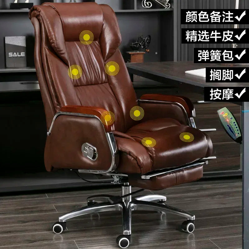 Retro Executive Leather Chair Armchairs Editor Choises Fashion Aluminium Office Chair Working Relax Silla Escritorio |...
