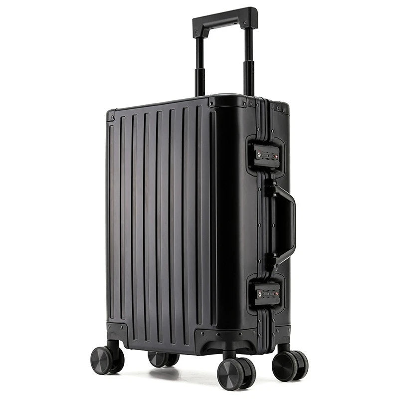 2024 New Large Capacity Durable Luggage Magnalium Aluminum Alloy Men Man Women Carry-On Boarding Travel 20/24/26/28