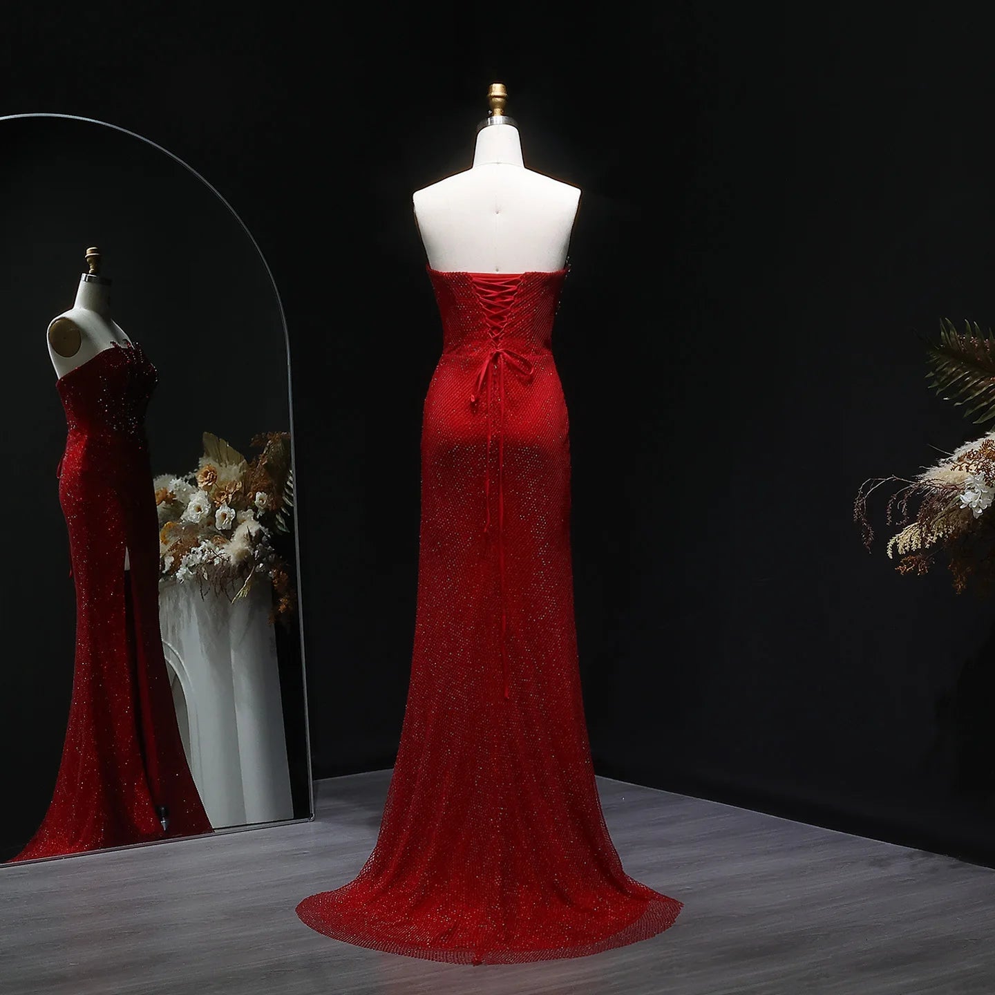 Sharon Said Stunning Crystal Dubai Caramel Mermaid Evening Dress with Slit for Luxury Wedding Prom Party Gowns SS528 Customized - Kimlud