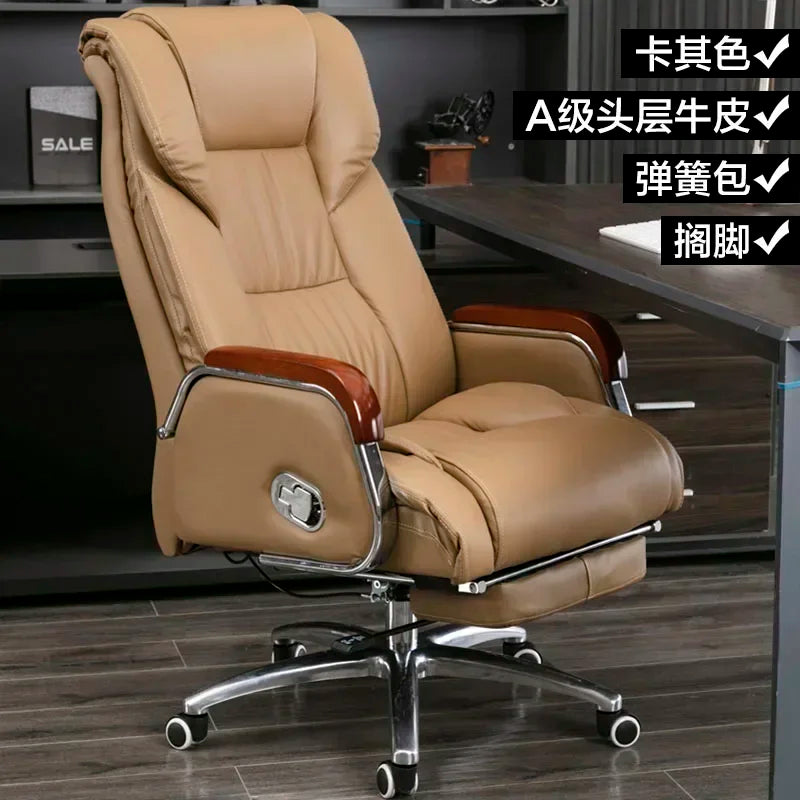 Retro Executive Leather Chair Armchairs Editor Choises Fashion Aluminium Office Chair Working Relax Silla Escritorio |...