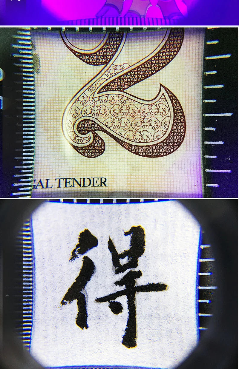 60x magnifying glass USB rechargeable Magnifier Glass Optical Glass Lens Loupe with 6 LED UV lights for Coin Stamps Jewelry